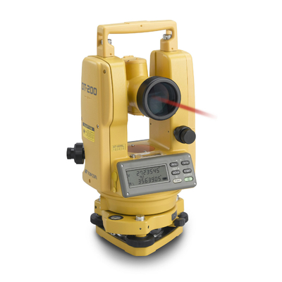 Topcon DT-200 Series Electronic Digital Theodolite IP66 45mm Objective Lens DT-205L